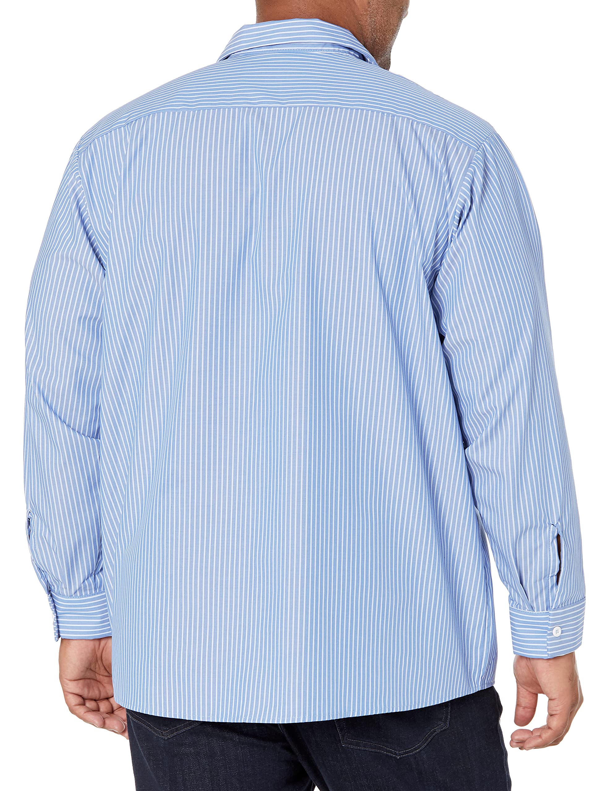 【傑作】RRL blue stripe work shirt 170/92A Red Kap Men's Industrial Stripe Work Shirt, GM Blue/White Stripe